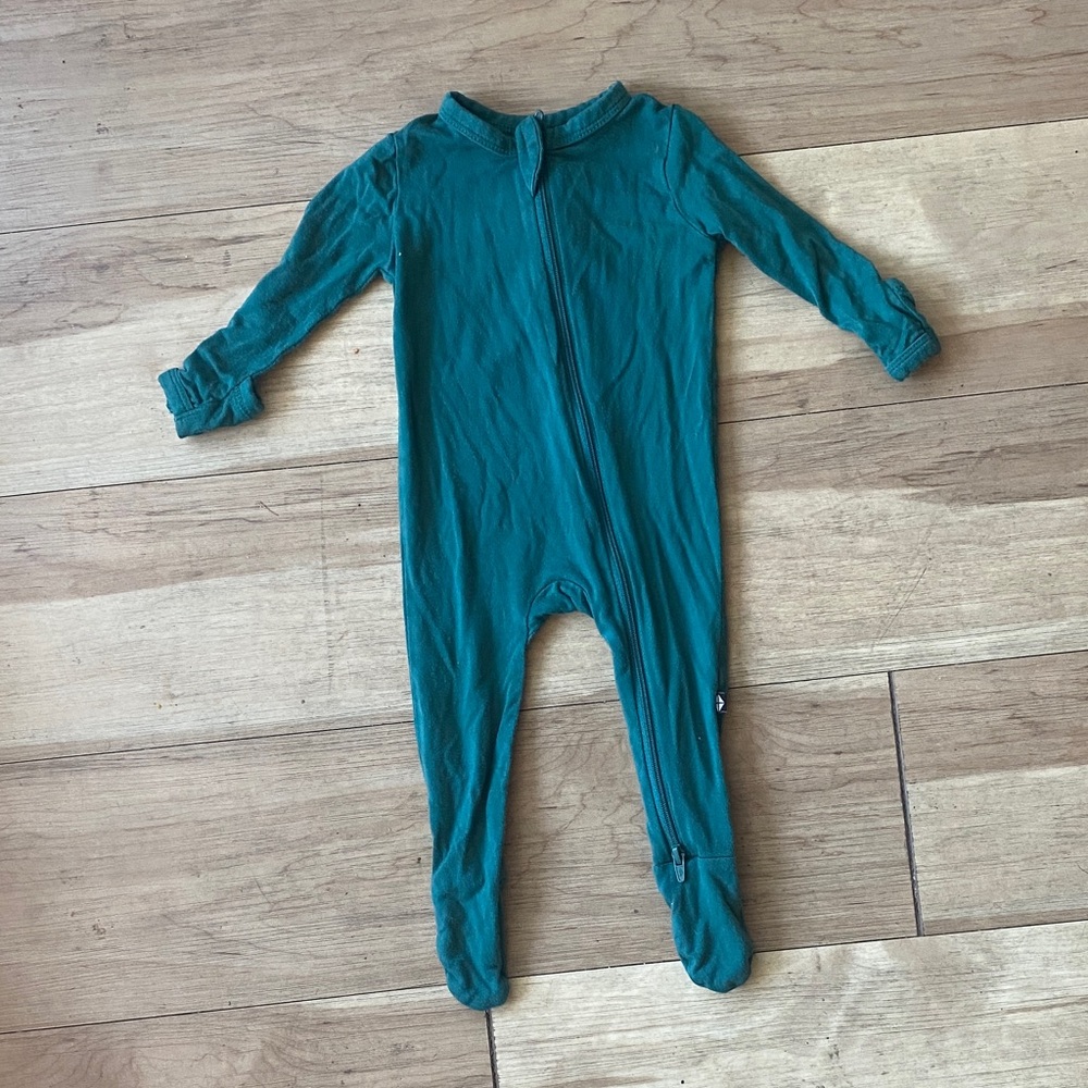 Kyte BABY Teal Kids Zip-Up Footie